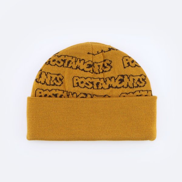 Шапка Postaments Wordz (dark mustard/brown) артикул: - купить в магазине Дайс