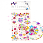 Наклейки-стразы Alingar, акриловые, "Нежная композиция", цветочки, сердечки, пакет с европодвесом