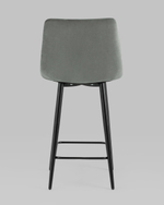 Стул полубарный Джанго велюр серый высота сиденья 60 см