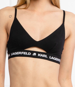 бюстгальтер peephole logo Karl Lagerfeld - черный(211W2101)