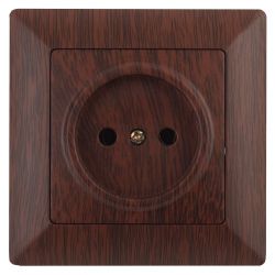 4-201-10 Intro Розетка 2P, 16А-250В, СУ, Solo, венге