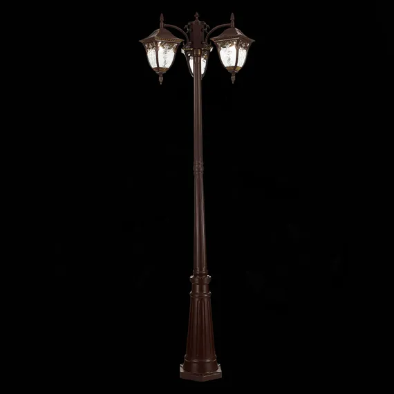 SL083.705.03 Светильник уличный наземный ST-Luce Кофейный/Кофейный, Прозрачный E27 3*60W CHIANI