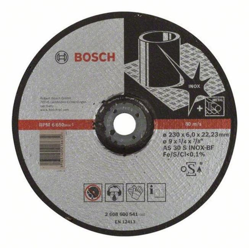 Круг шлифовальный Expert for Inox 230 x 6,0 мм Bosch 2608600541