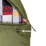 Спальный мешок NISUS TRAVEL XXL 400 зелёный (220х90) Hollowfiber (N-SB-H400-220x90)