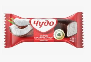 СЫРОК ГЛАЗИРОВАННЫЙ КОКОС 28.7% 40ГР ЧУДО