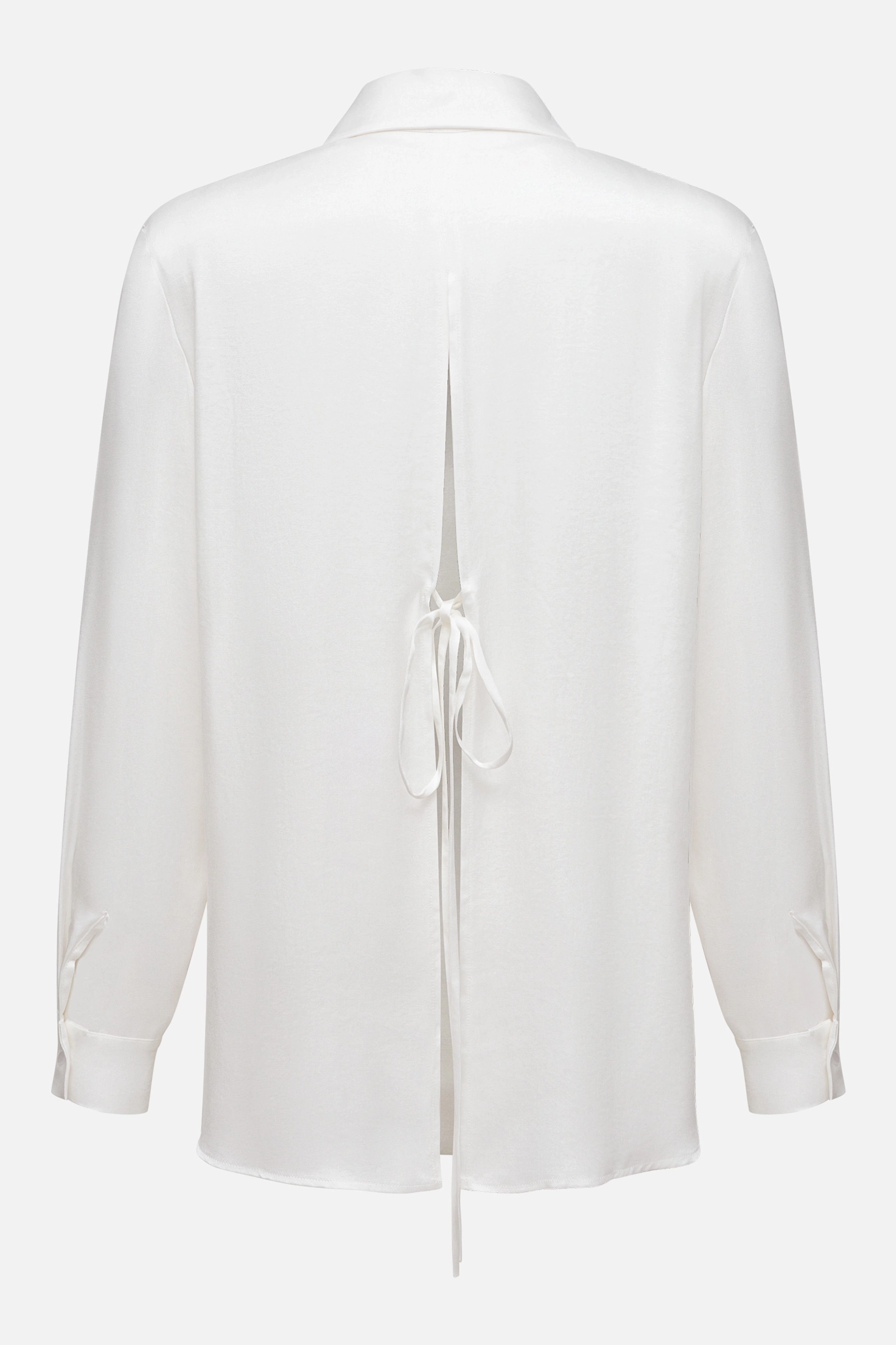 Блуза из купры с разрезом