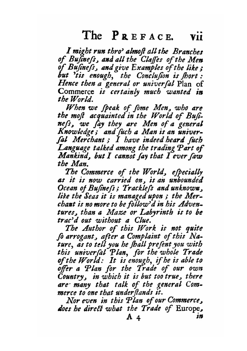 A plan of the English commerce. Being a complete prospect of the trade of this nation, as well home as foreign | Daniel Defoe
