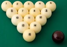 Комплект бильярдных шаров 68 мм "Aramith Standard", красный биток