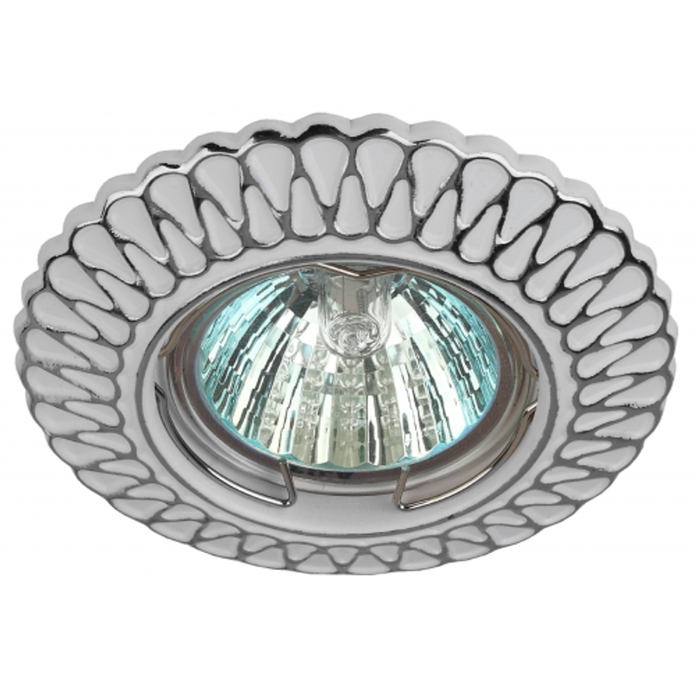 ST4 CH/WH /1 Светильник ЭРА штампованный MR16,12V/220V, 50W белый/хром