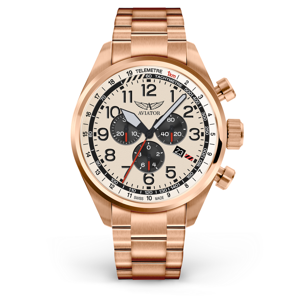 Чаcы кварцевые AVIATOR AIRACOBRA P45 CHRONO V.2.25.2.173.5 мужские
