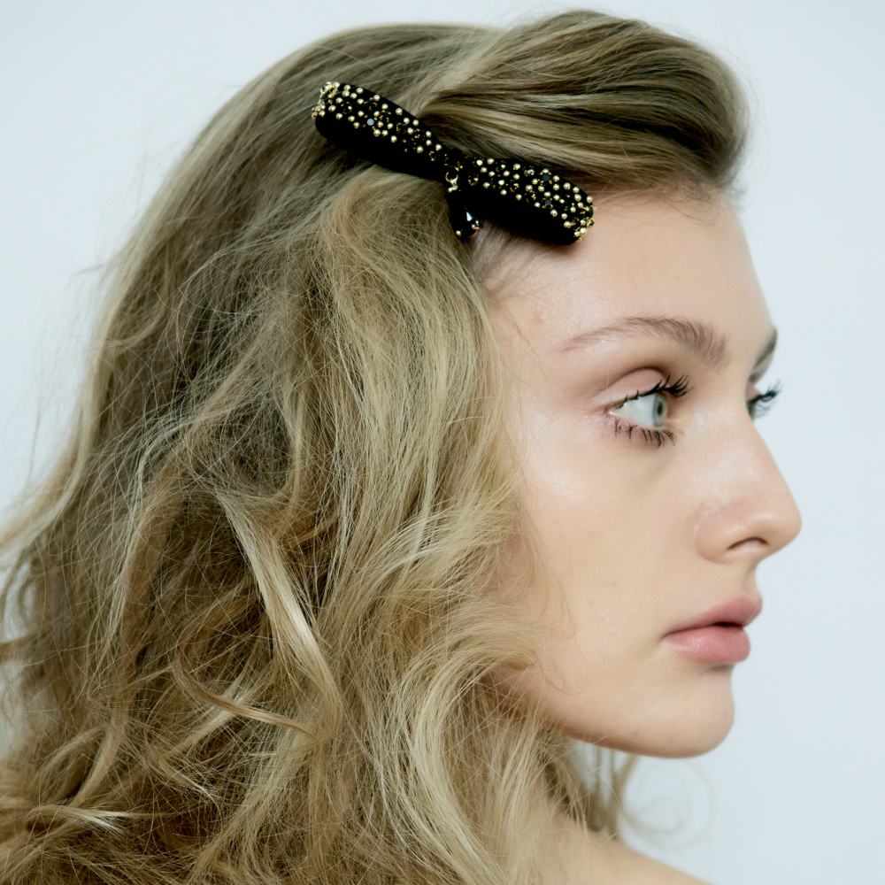 Бант "Стрекоза" XS с золотым декором