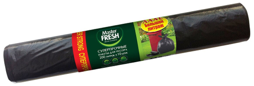 Мешки для мусора "Мастер фреш" 200л (10шт) ХХХL