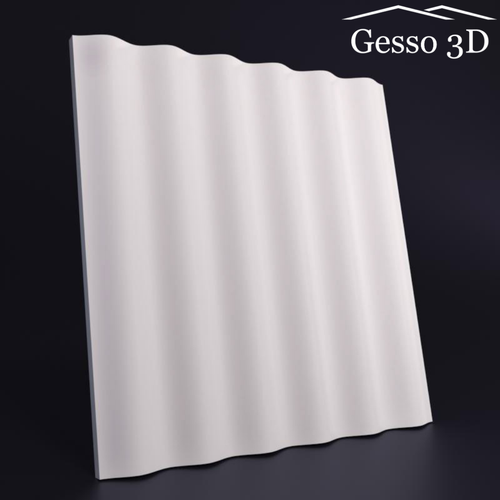 Гипсовая 3D панель Волна прямая