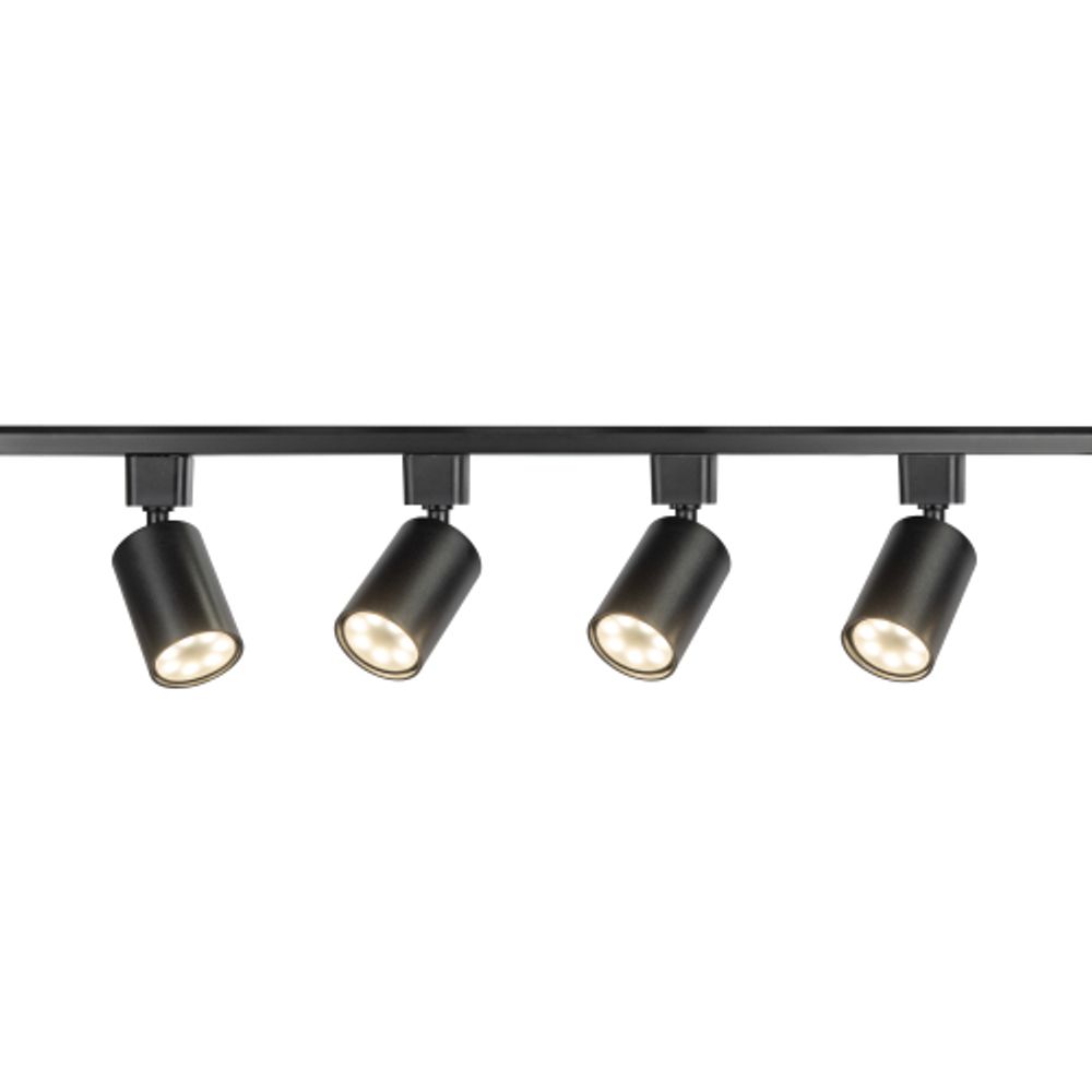 Комплект однофазной трековой системы ЭРА TR70-GU10-SET-4-1 BK под лампу GU10 черный | Комплекты трековой системы