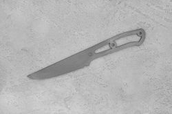 Заготовка для ножа, сталь Х12МФ 3,7мм. Модель "ЧелнокЪ" с клинком 100мм, ТО 60-61HRC