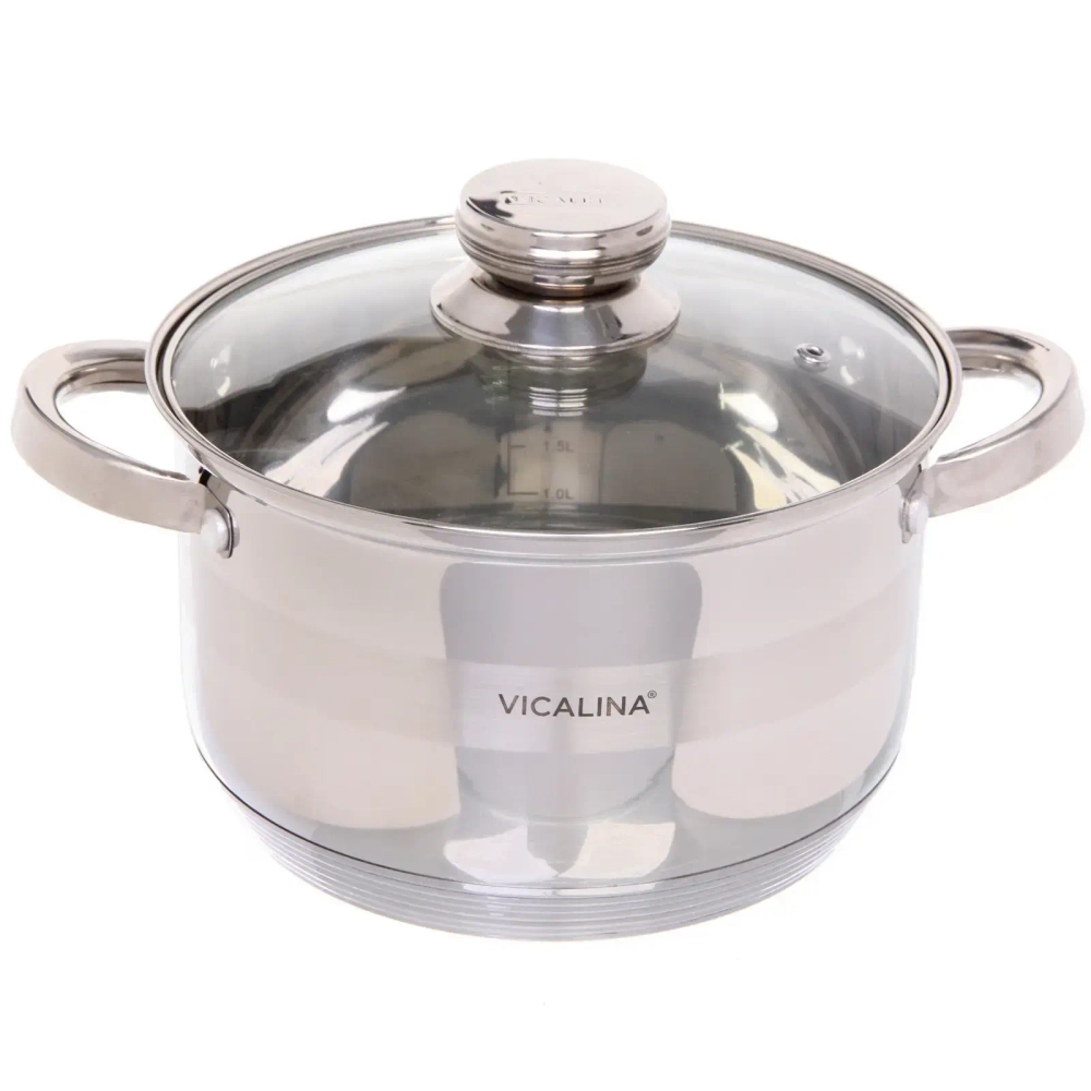Набор посуды из нержавеющей стали VICALINA 3 предмета (3 кастрюли 1,9л, 2,7л, 3,6л) VL-275