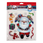 Наклейка новогодняя 21*27 см, 12 видов микс , пакет