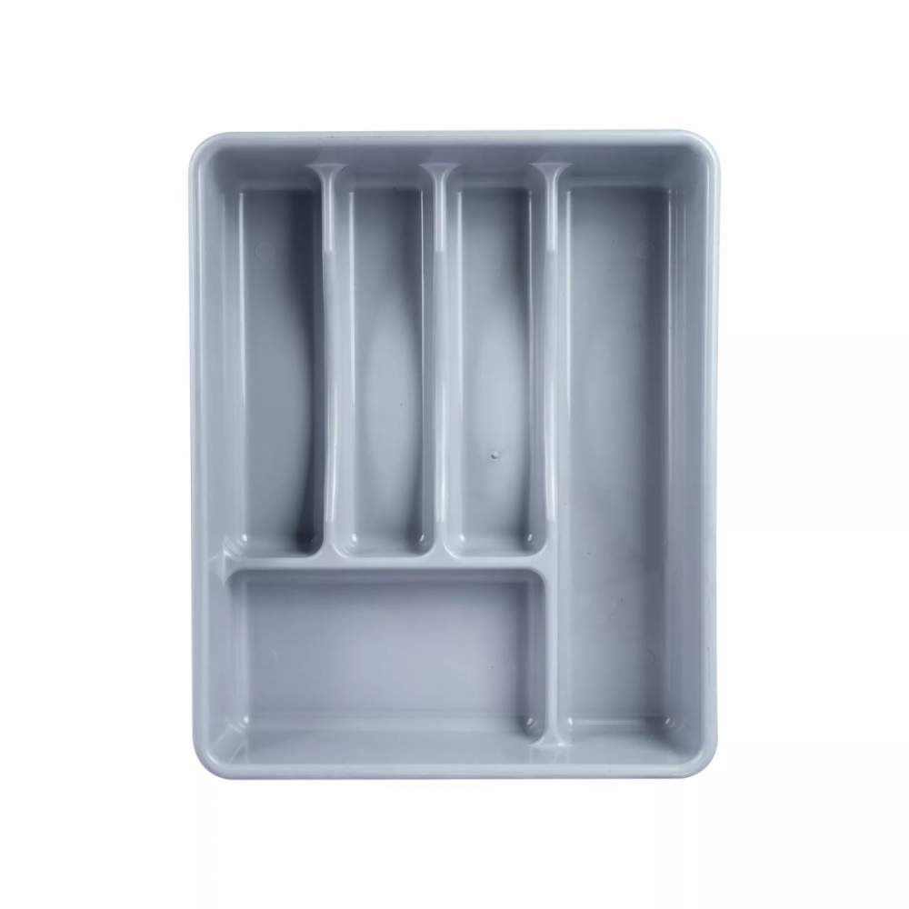 Лоток для столовых приборов 33*26*5см, цвет серый