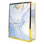 Пакет подарочный "Мрамор" 25,5*33см*10см, ручки-лента, глянцевая ламинация, 4 вида микс