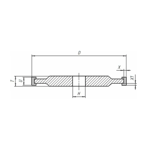 Заточной алмазный круг 14U1 (150*12/10/6/2*32)