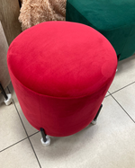 Пуфик Орегон велюр красный/черный