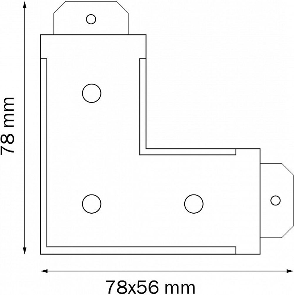 Соединитель угловой внутренний для треков Lightstar Teta 505127