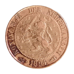 Монета 2 1/2 цента (cent) Нидерланды 1894 год