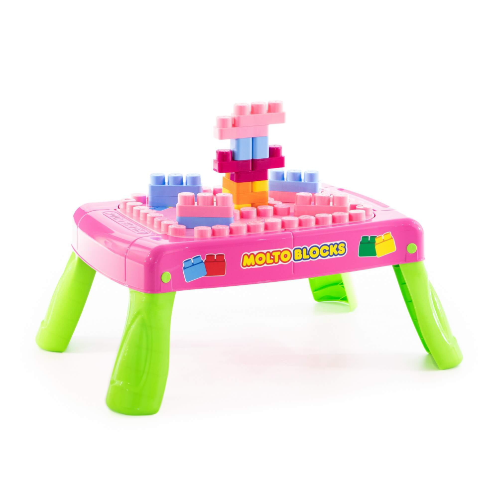 Набор игровой с конструктором (20 элементов) в коробке (розовый) 58003 158-040