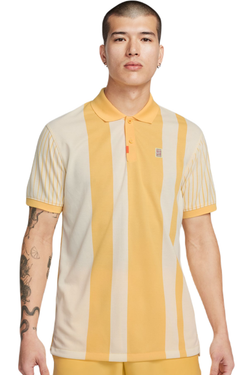 Мужское теннисное поло Nike Polo Dri-Fit Heritage Print - желтый