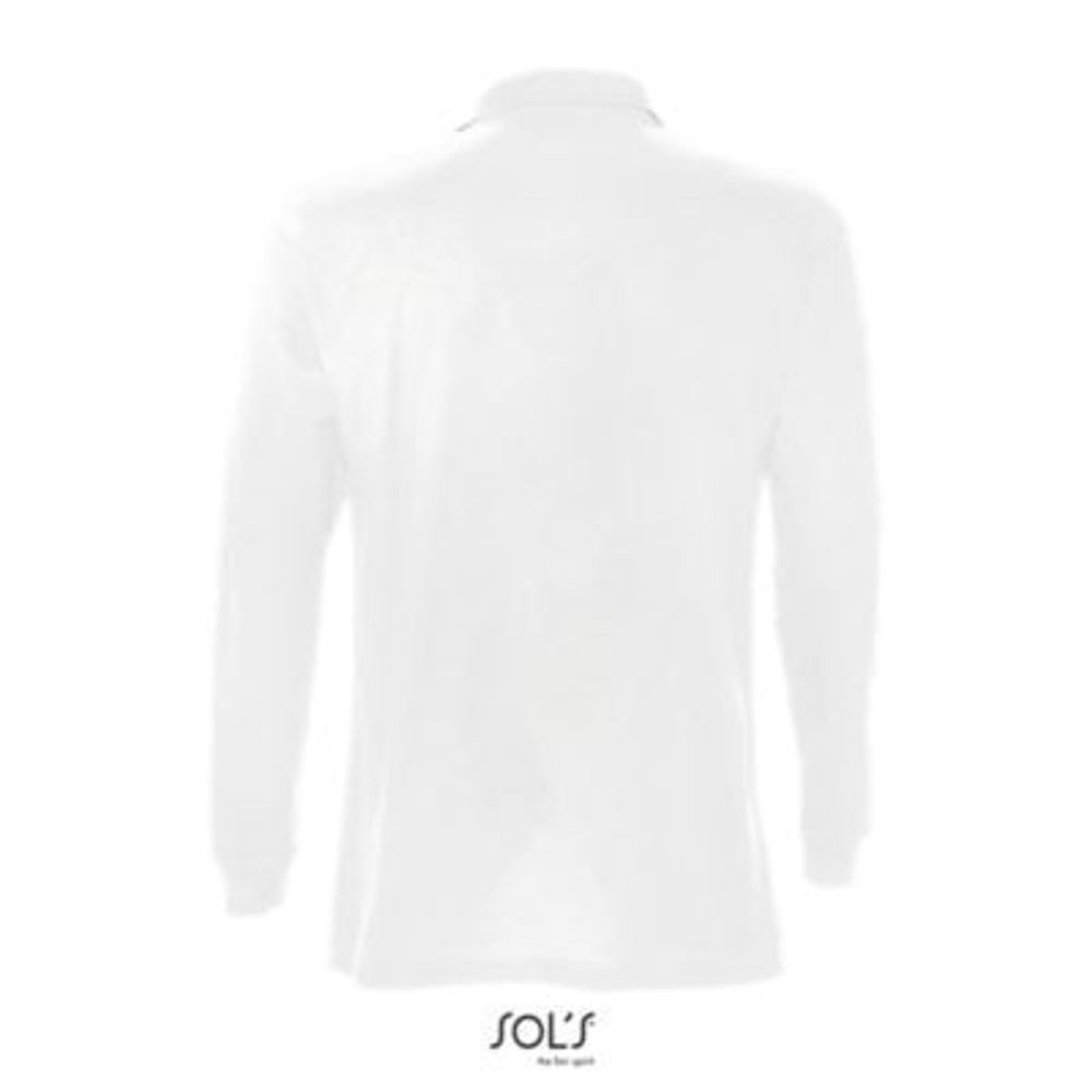 Рубашка поло мужская Sol's Star с длинным рукавом. Серый  S