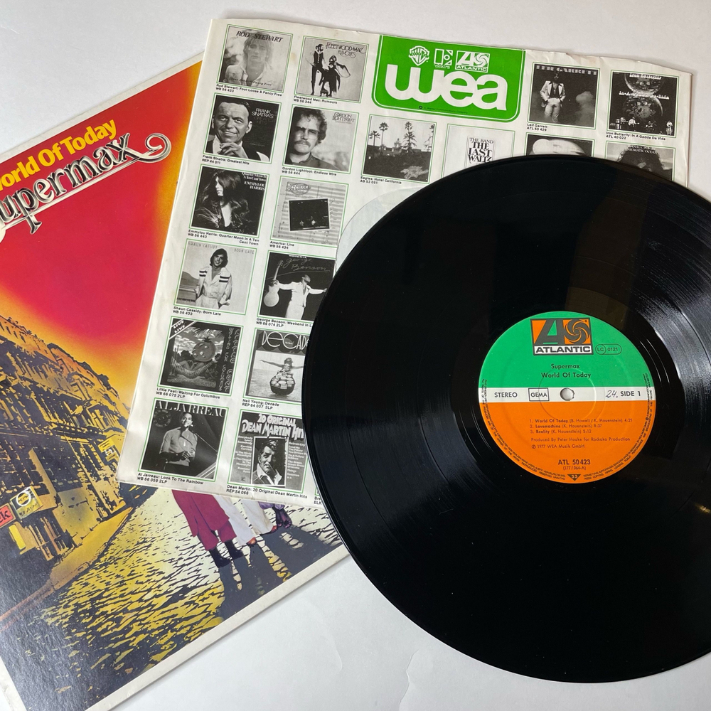 Винтажная виниловая пластинка LP Supermax World Of Today (Германия 1977) Lovemachine