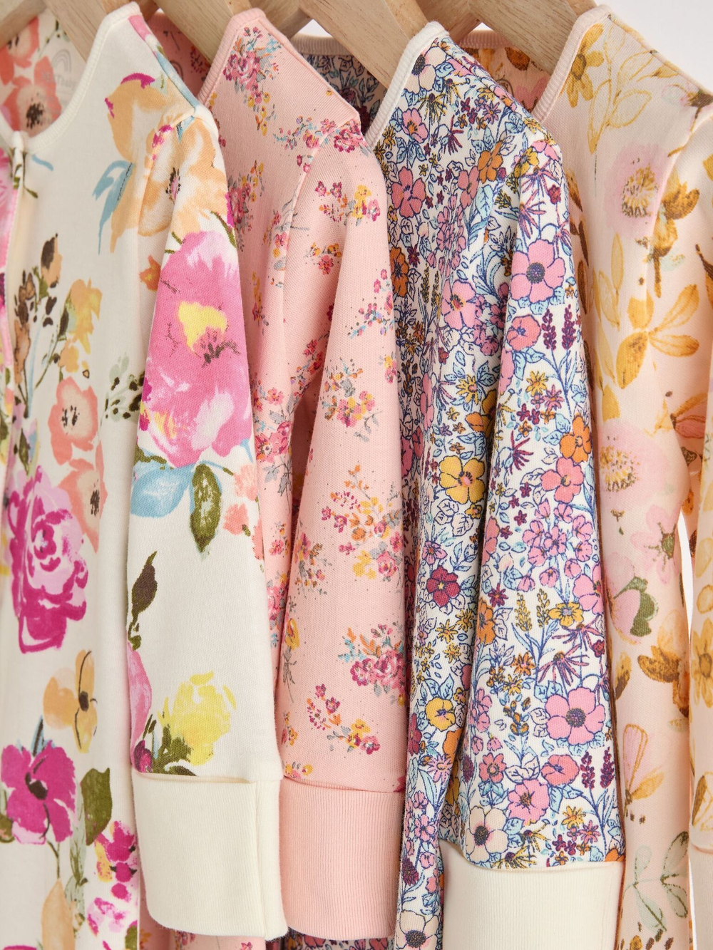 Комбинезон / Cлип для малышей Next K79-493, 4 шт., Молочный, Розовый, Сиреневый