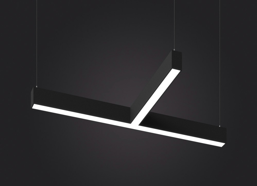 Светильник LED Т-образный LP85-BEND-T-920 37Вт 3000К черный 920х485х80мм DIOLUM