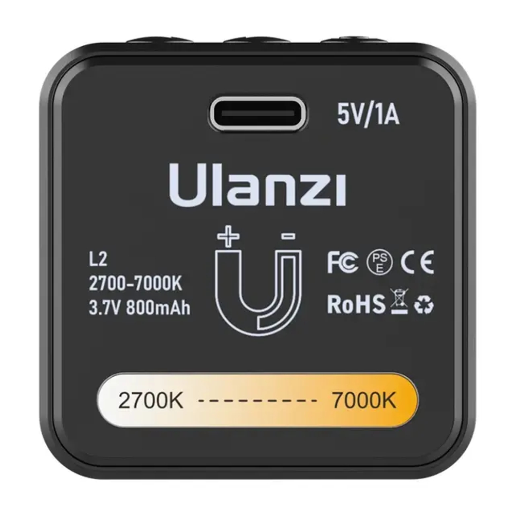 Осветитель Ulanzi L2 COB Bi-Color, 4 вт, 2700-7000K, cветодиодный, магнитный