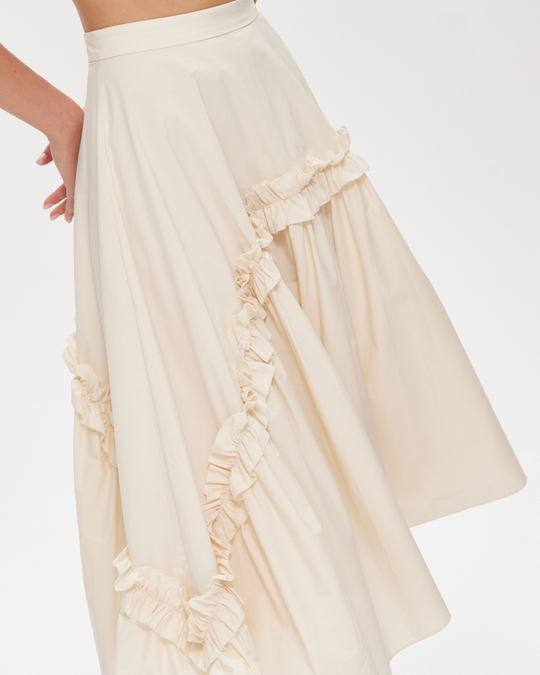 Юбка с оборкой из тафты