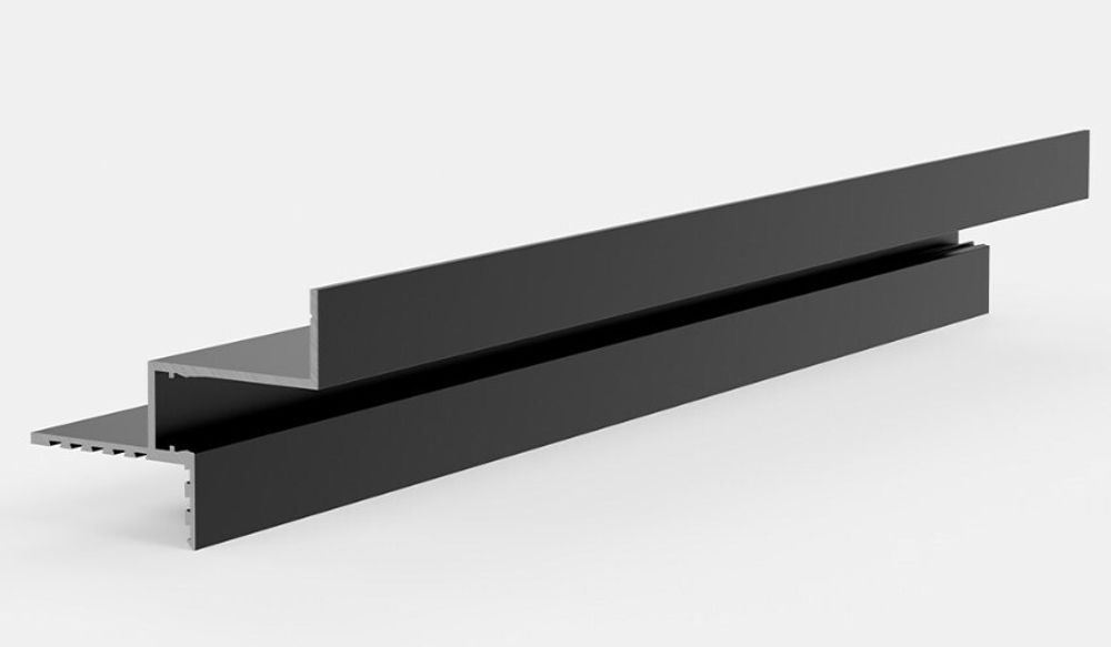 Парящий потолочный профиль Pro Design Gipps 602 черный, 2700x60x45 мм