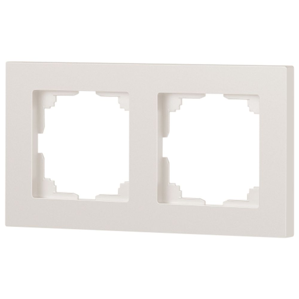 Рамка для розеток и выключателей Intro Accent 6-502-06 на 2 поста, СУ, перламутр