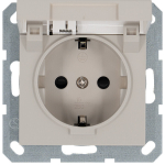 Розетка SCHUKO© с крышкой и защитными шторками 16A 250V~ 2P+T, цвет Тауп