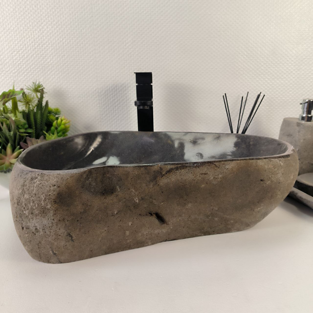 Раковина из речного камня RS-64865 56*41*15 0862