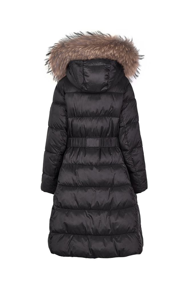 Черное приталенное пальто PULKA 128-164