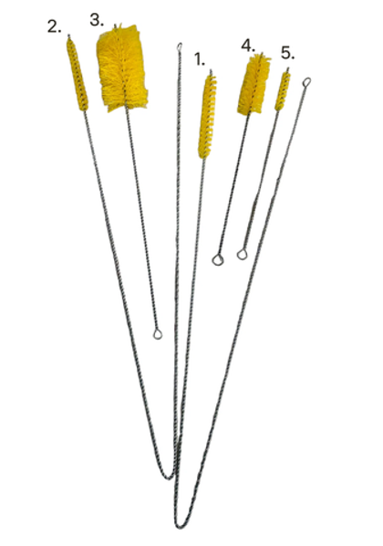 Набор щеток ершиков для чистки доильного аппарата 5 штук