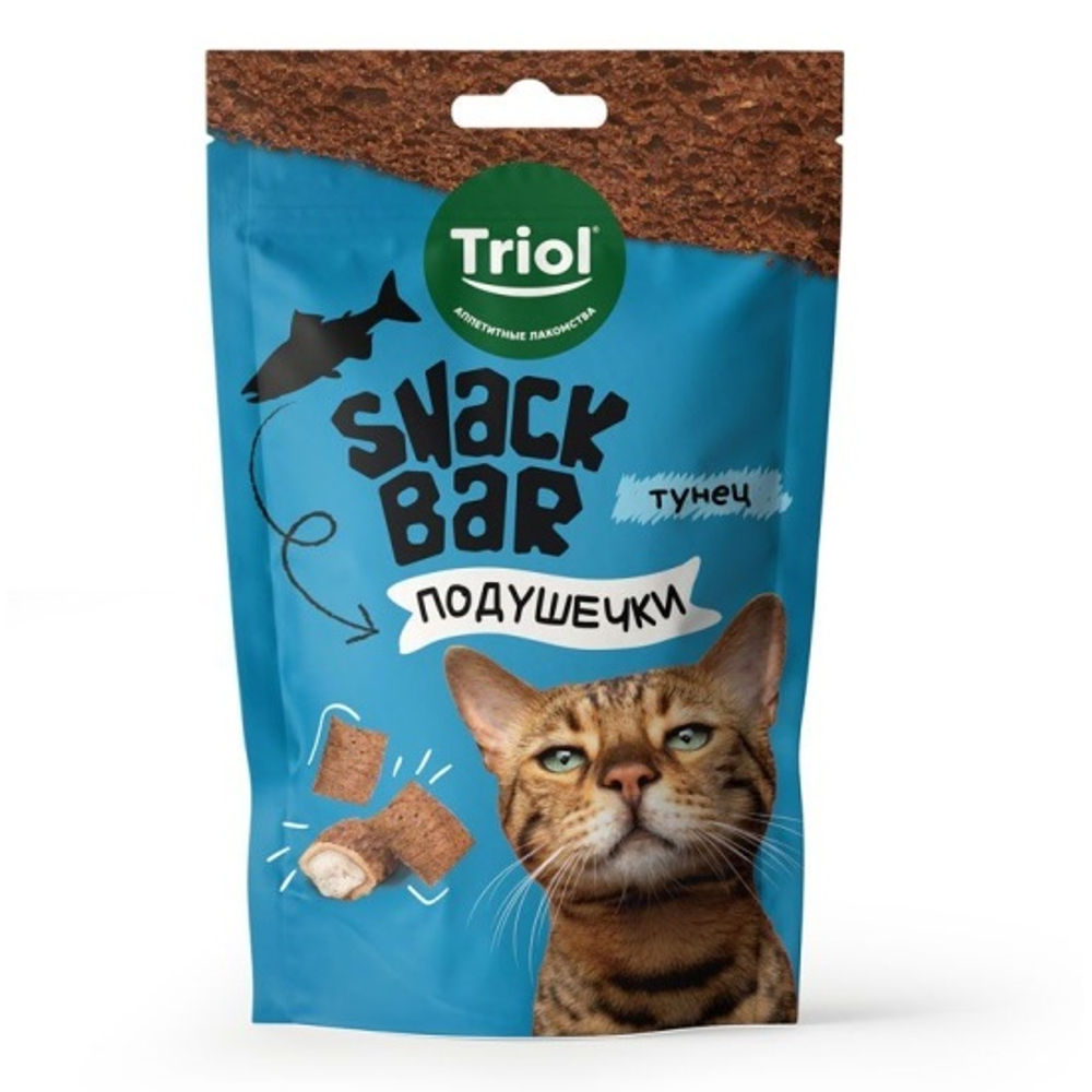 Лакомства для кошек,Мини-подушечки из начинки тунца,30г