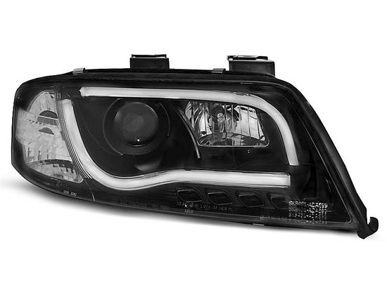 Передние фары led tube lights black для Audi A6 C5