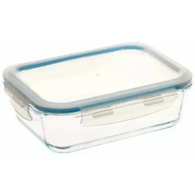 Контейнер стекл прям 640мл син ТМ Appetite