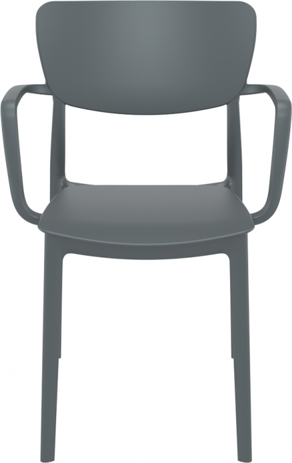 Кресло пластиковое Siesta Contract Lisa, темно-серый