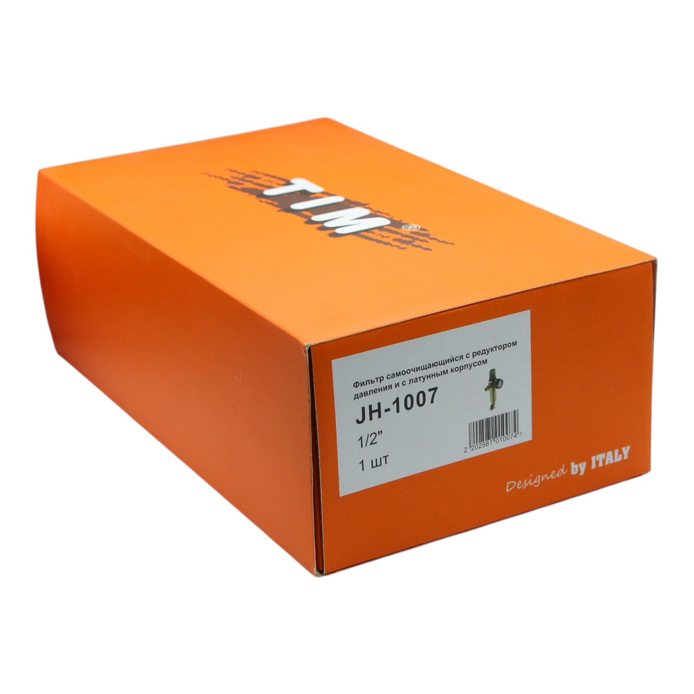 Фильтр самопромывной TIM 1/2" с редуктором давления в латунном корпусе