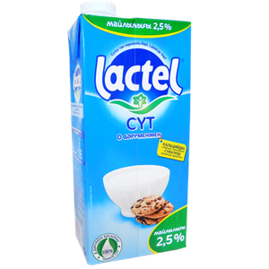 МОЛОКО 2.5% 1Л LACTEL