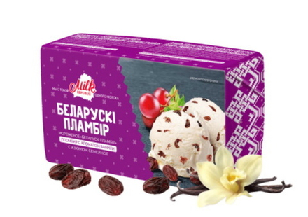 Мороженое брикет "Белорусский пломбир" с изюмом 250 г. Минск