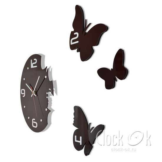 Настенные часы Три бабочки