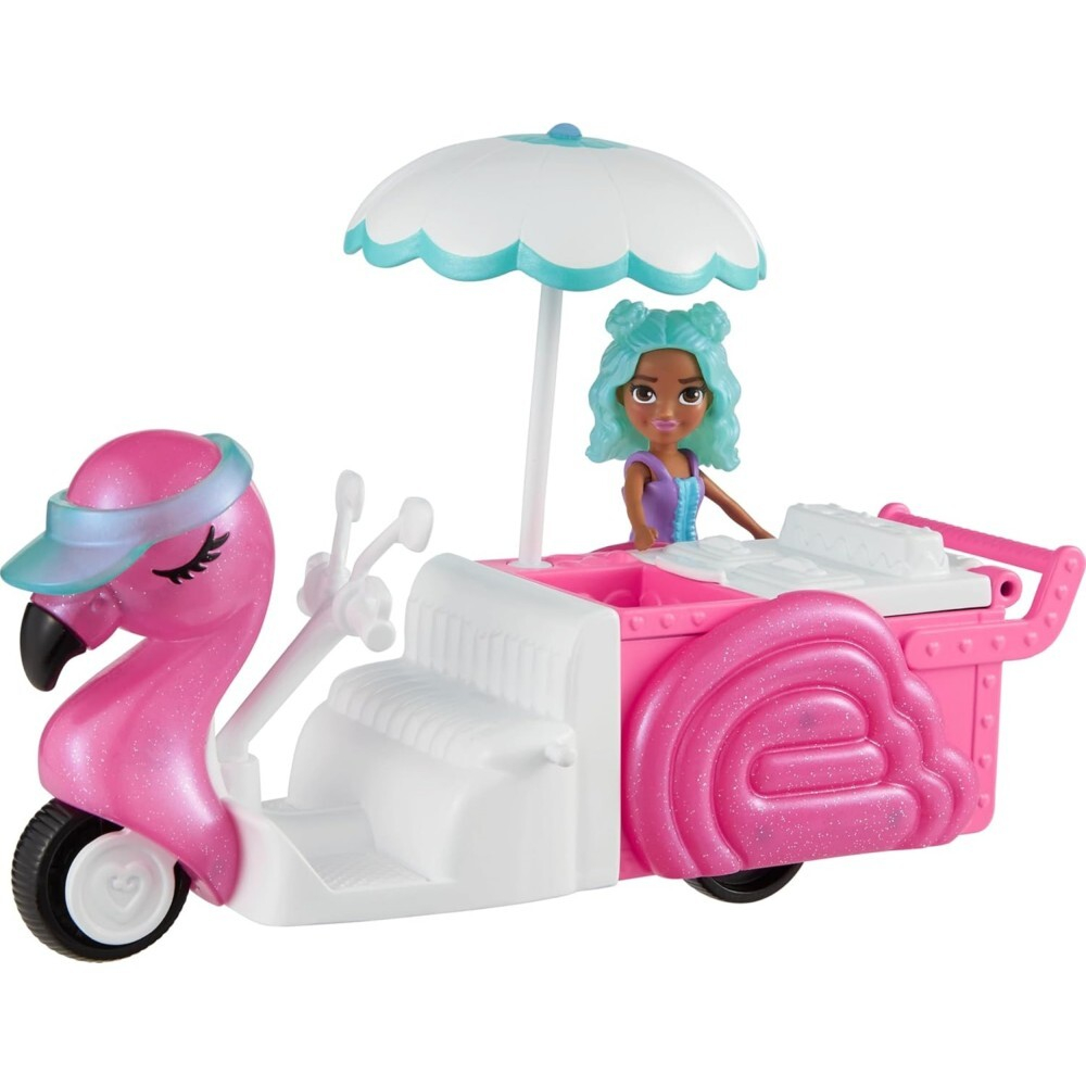 Polly Pocket - Тележка для закусок Фламинго Набор с куклой и аксессуарами HWP24 / артикул   HWP24  / GTIN 194735217649